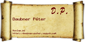 Daubner Péter névjegykártya